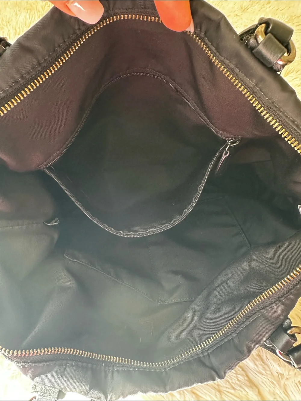 Coach black nylon